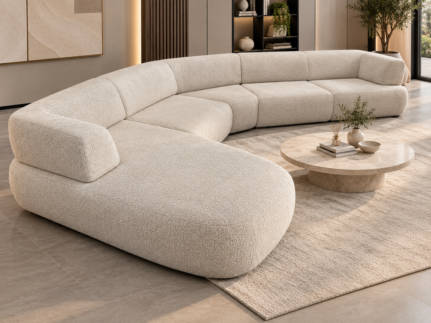 Eder – Modułowa sofa narożna o miękkich, organicznych kształtach